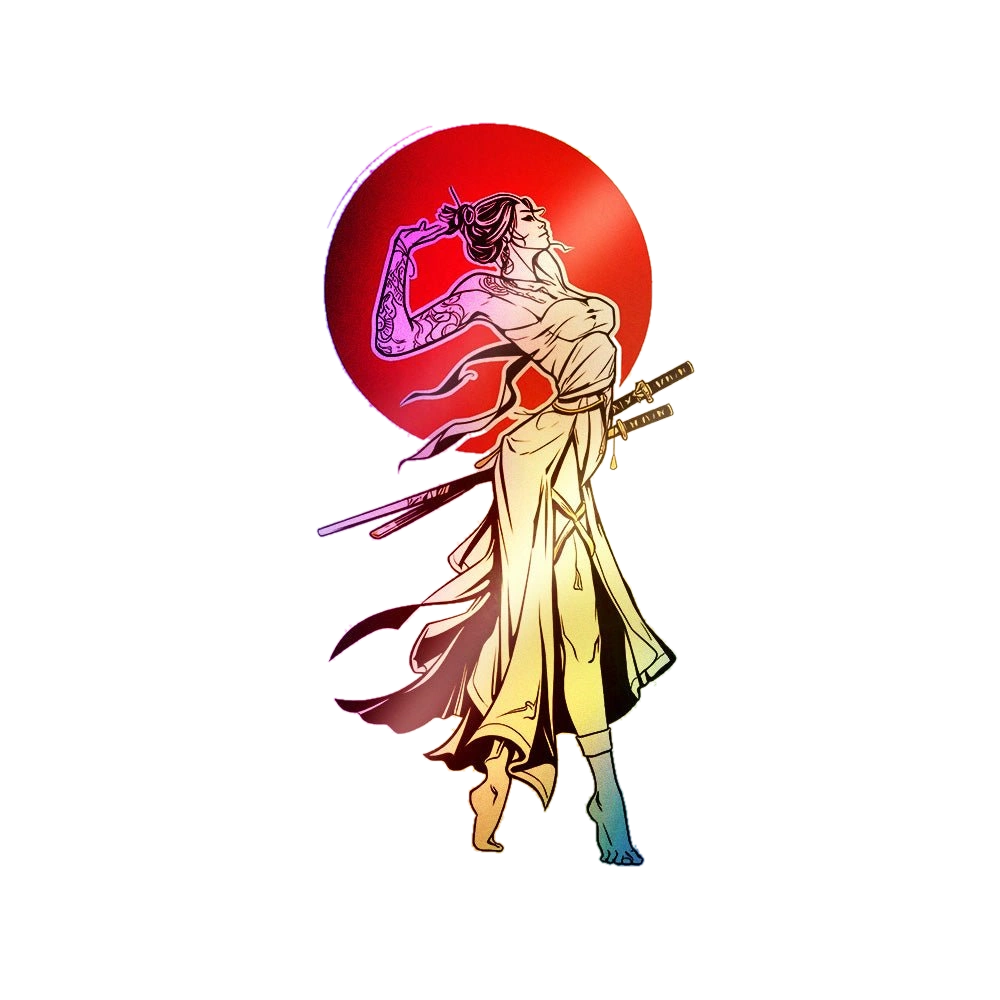 Samurai Girl 3.0 Holographic Stickers